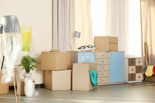 Professional packing and unpacking service preparing household boxes in Westkensington