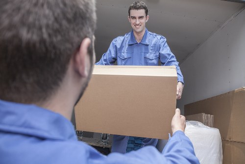 Man with van loading service terms and conditions illustration