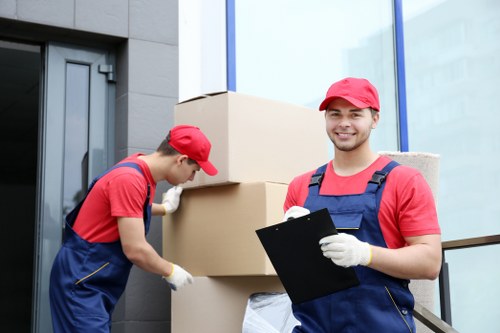 Removal team working on a home move in West Kensington