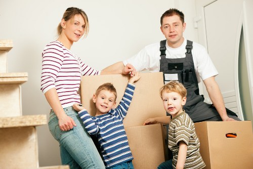 Packed moving boxes prepared by West Kensington removalists