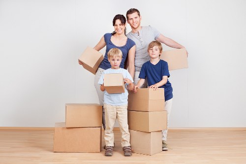 West Kensington home relocation with removal van and boxes
