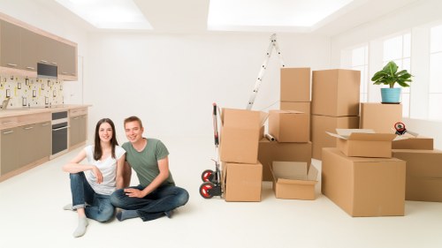 Professional movers handling office relocation planning in Westkensington