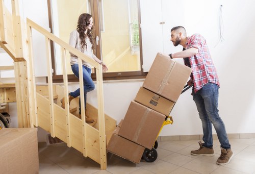 Careful furniture protection during a West Kensington flat move